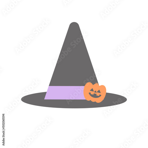 ハロウィンのかわいい帽子のアイコン
