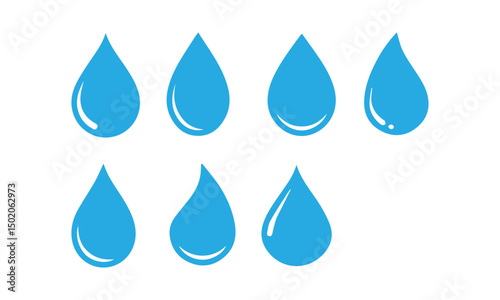 set of water droplets
