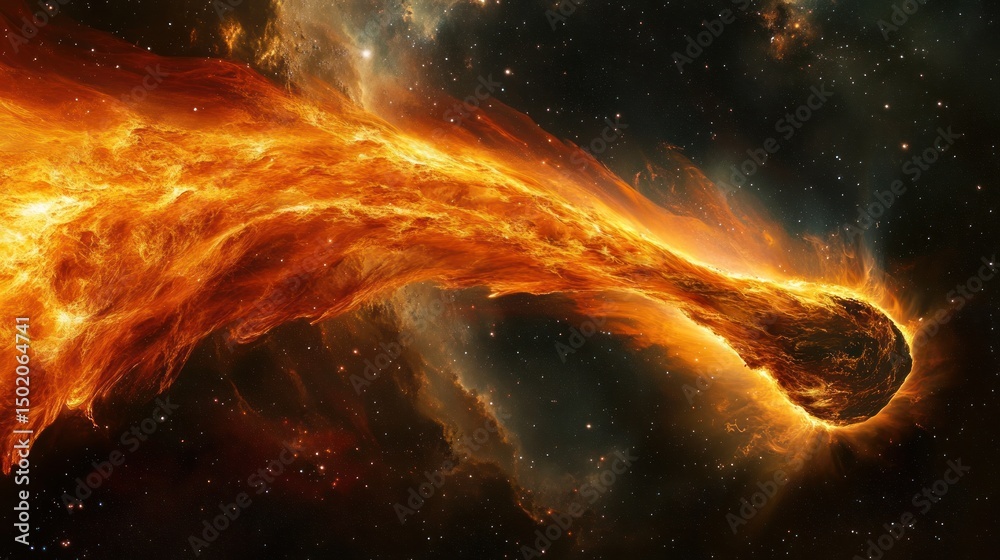 Obraz premium Fiery cosmic explosion (1)