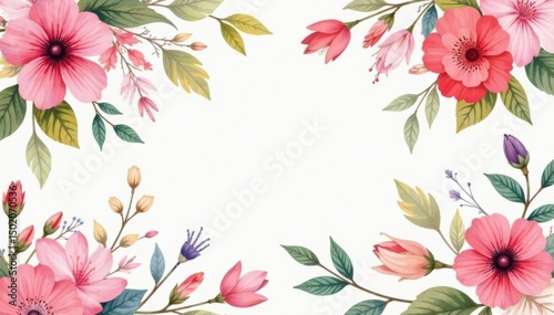 Subtle watercolor floral design repeating seamlessly , pattern, elegant