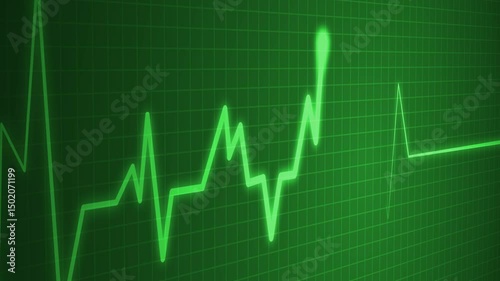 Minimal ECG Pulse Animation, Animated Medical Heartbeat Line