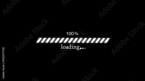 Animated Minimal Loading Screen Bar, Simple Buffering Progress Bar Animation