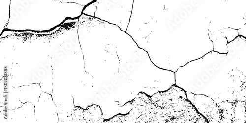 cracked black lines and textured areas, creating an abstract, grunge-like background effect.
