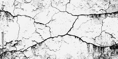 cracked black lines and textured areas, creating an abstract, grunge-like background effect.