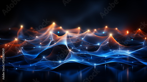 abstract blue background with stars