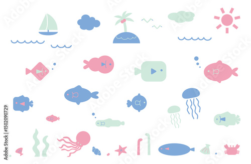 夏のイラストセット