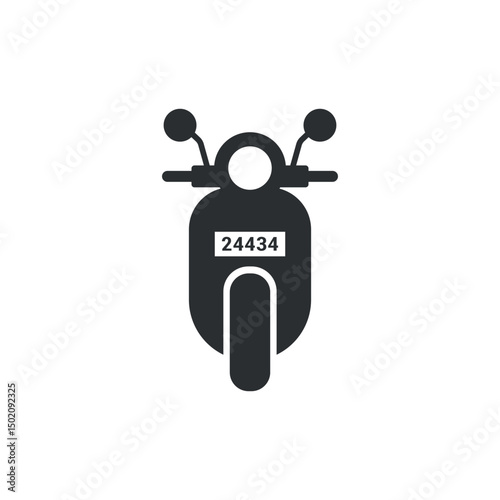 vector illustration of a minimalist flat design of a motorbike.