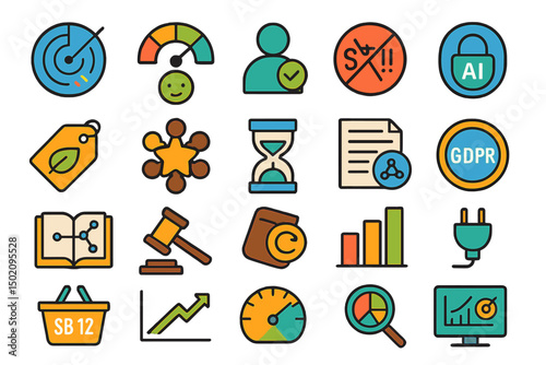 Icons protecting shoppers from spam, bias and greenwash reviews
