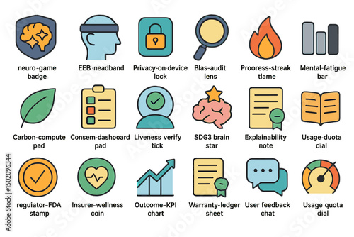 Twenty icons training minds without invading thought privacy