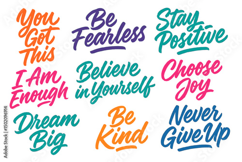 Motivational phrases encouraging positivity and self-belief for personal growth and inspiration