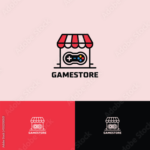 Game store logo design template