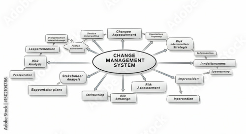Change Management System Diagram with processes