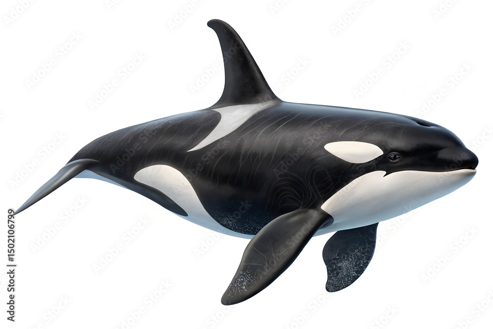 Obraz premium Powerful orca whale swimming underwater ocean mammal wildlife