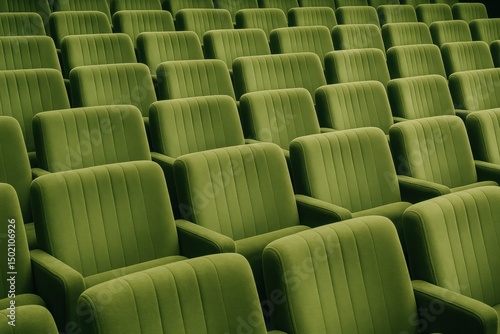 Green seats in a theatre