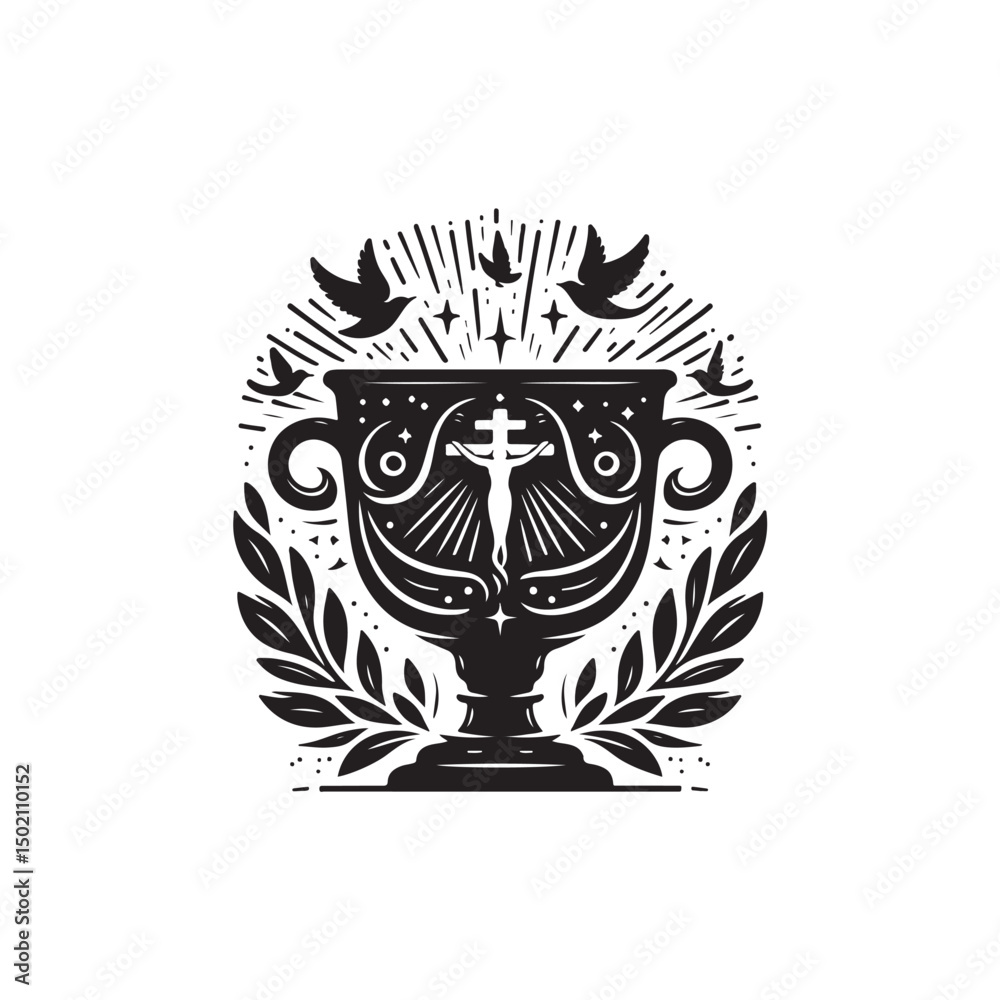 Obraz premium The Cup of Eternal Life Vector (2).eps