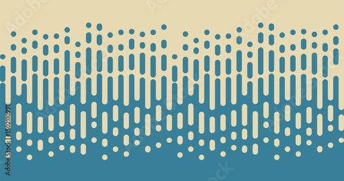 Rounded liquid halftone dip lines transition abstract background vector illustration.