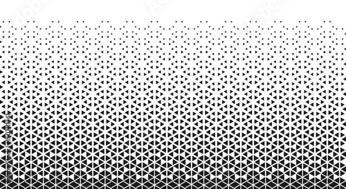 Geometric triangle pattern black white vector background with abstract gradient for digital print and web applications