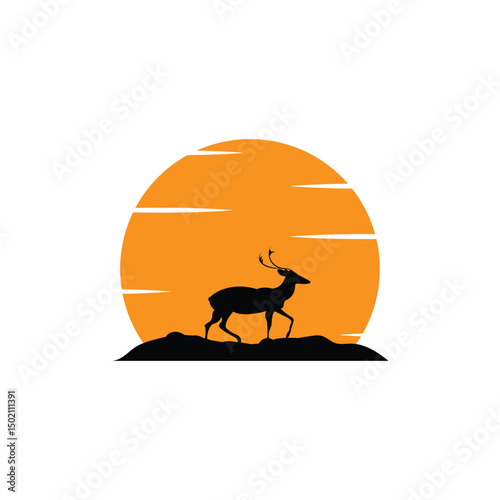 mouse deer logo and vector template