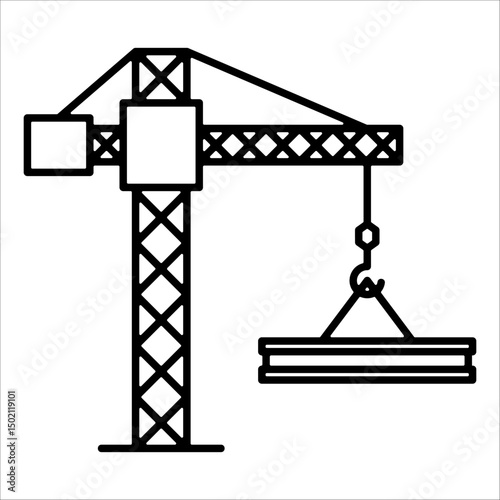 Crane  Icon Element For Design