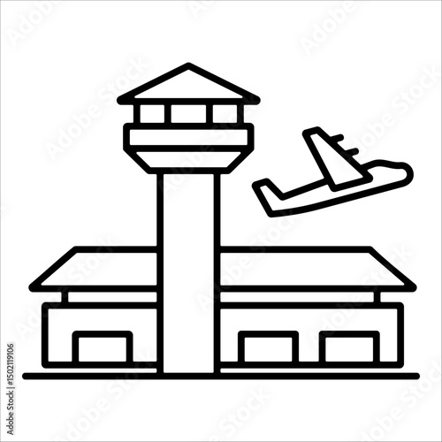 Control Tower  Icon Element For Design