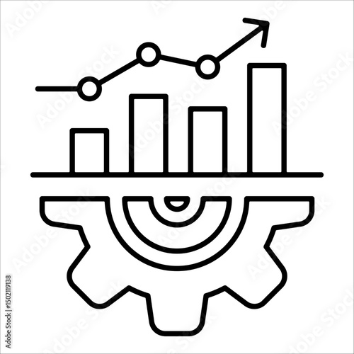 Machine Analytics  Icon Element For Design