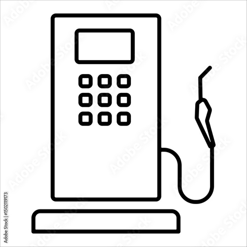 Gas Station  Icon Element For Design