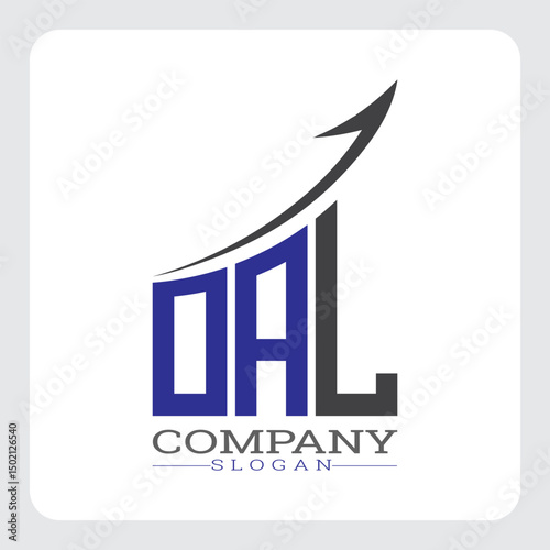 DAL Company Logo Design Growth vector, DAL Upward Arrow Business Success Logo vector, DAL Corporate Branding Logo , DAL logo design, DAL simple and modern logo, DAL business finance logo design
