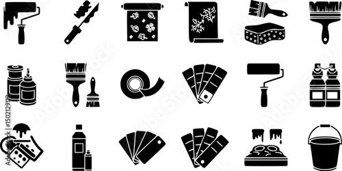 
Home renovation tools icon set 