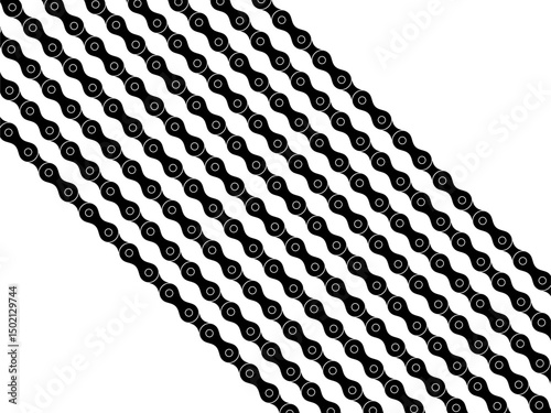 Motorcycle Chain Motifs Pattern, can use for Decoration, Ornate, Background, Wallpaper, Cover, Textile, Carpet, Wrapping, Print, ect. Vector Illustration