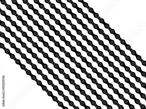Motorcycle Chain Motifs Pattern, can use for Decoration, Ornate, Background, Wallpaper, Cover, Textile, Carpet, Wrapping, Print, ect. Vector Illustration