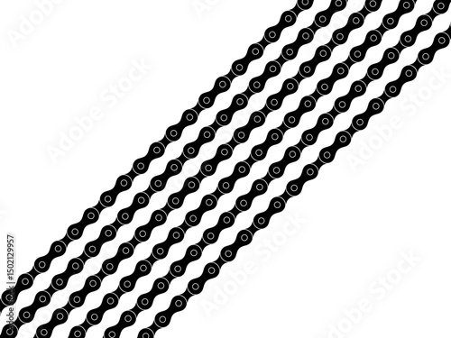 Motorcycle Chain Motifs Pattern, can use for Decoration, Ornate, Background, Wallpaper, Cover, Textile, Carpet, Wrapping, Print, ect. Vector Illustration