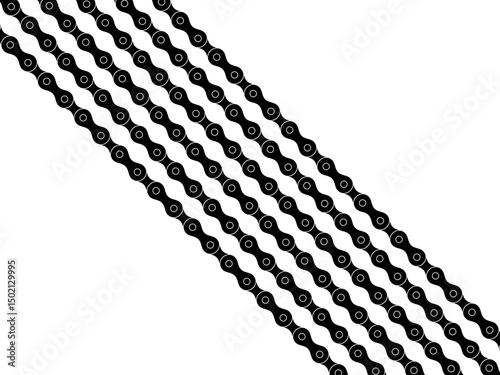 Motorcycle Chain Motifs Pattern, can use for Decoration, Ornate, Background, Wallpaper, Cover, Textile, Carpet, Wrapping, Print, ect. Vector Illustration