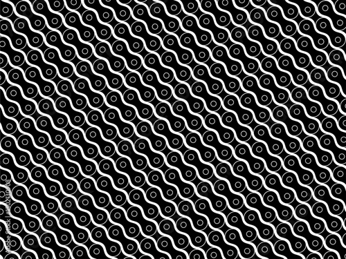 Motorcycle Chain Motifs Pattern, can use for Decoration, Ornate, Background, Wallpaper, Cover, Textile, Carpet, Wrapping, Print, ect. Vector Illustration