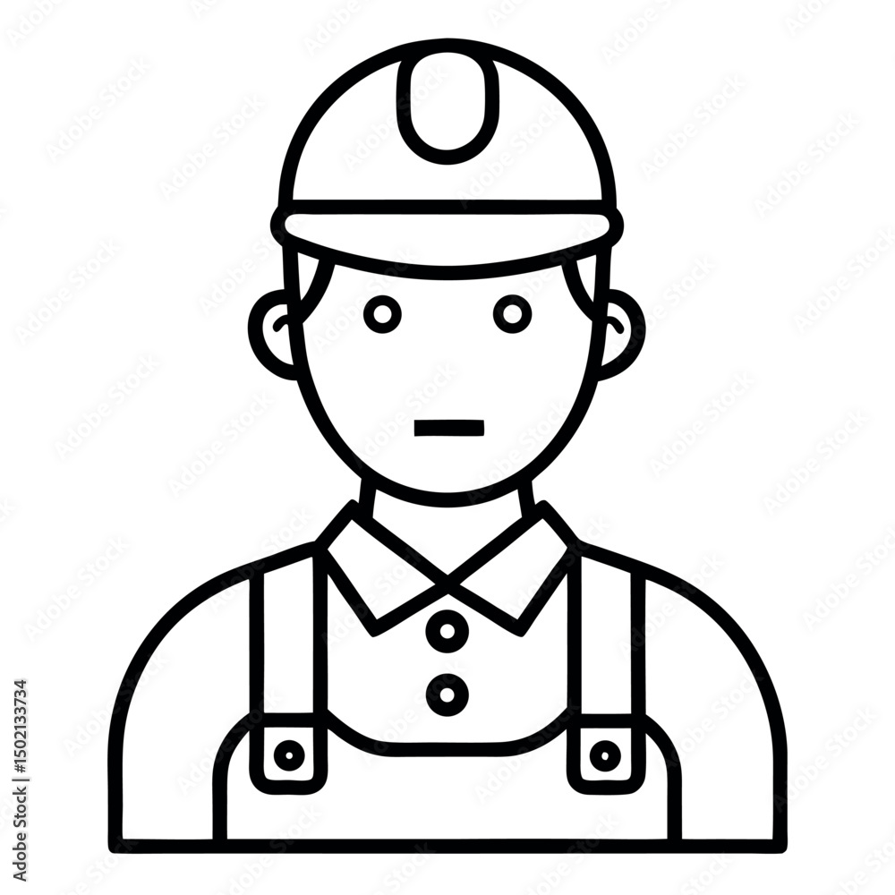 vector illustration of a construction worker silhouette icon on white background vector illustration of a construction worker silhouette icon on white background