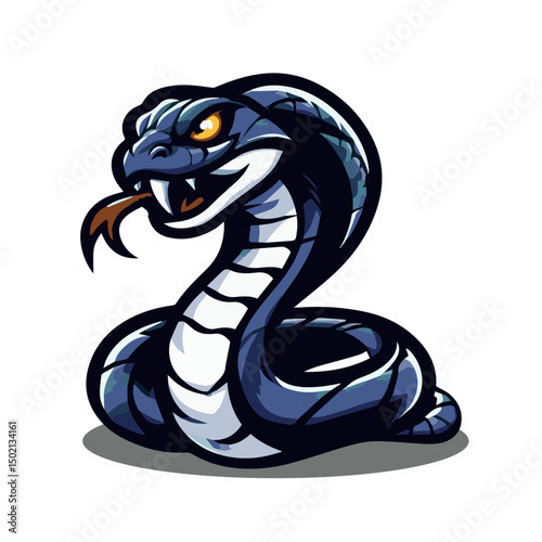 Viper snake mascot logo design