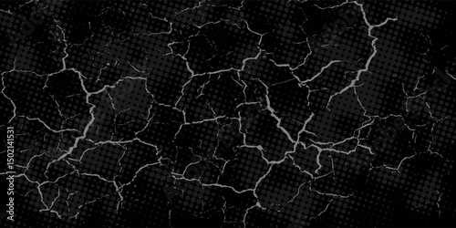 Black and white grunge. Distress overlay texture. Abstract surface dust and rough dirty wall background concept. Worn, torn, weathered effect. Vector illustration, EPS 10.