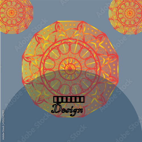 Mandala designs with various shapes like round, triangular etc. and customizable colors like off-white, green, sky blue, pink, orange, blue etc.