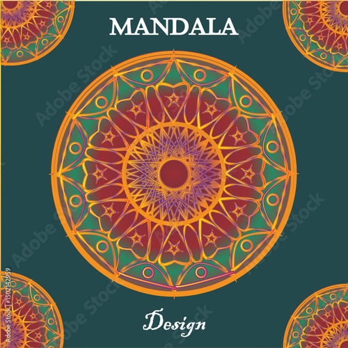 Mandala designs with various shapes like round, triangular etc. and customizable colors like off-white, green, sky blue, pink, orange, blue etc.