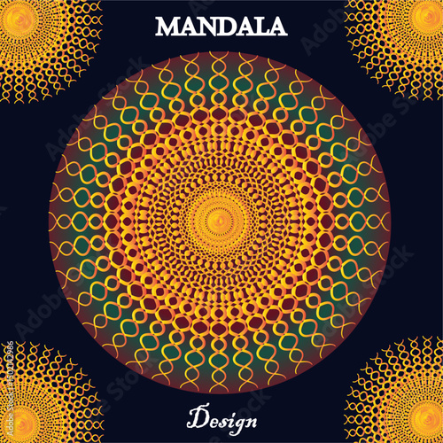 Mandala designs with various shapes like round, triangular etc. and customizable colors like off-white, green, sky blue, pink, orange, blue etc.