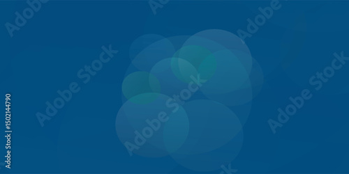 Cool blue green background created in camera with a macro lens with overlapping bokeh circular shapes soft edges light and dark areas with room for copy and text
