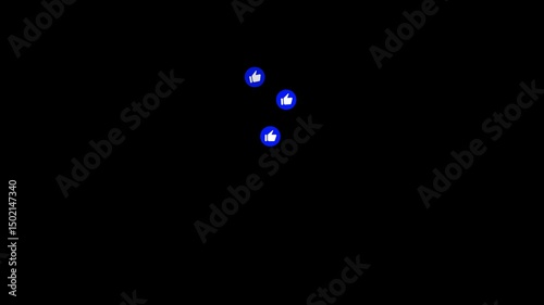 Seamless Live Social Media Thumbs Up Loop Animation 4K.