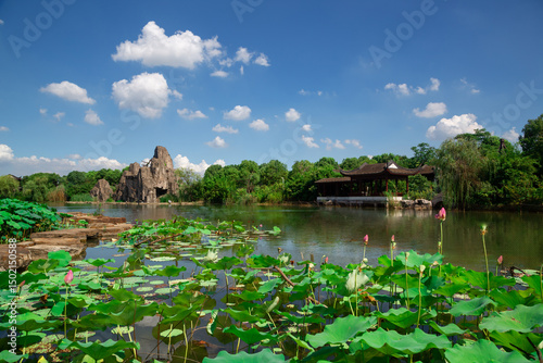 A corner of Wuxi Park, Jiangsu Province, China photo