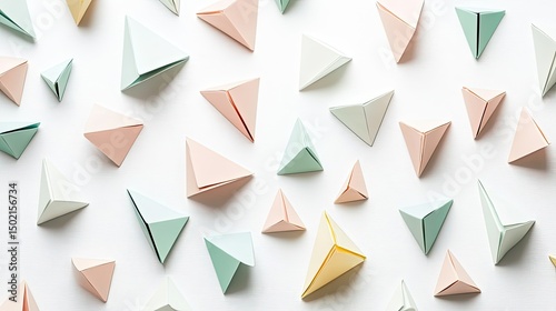 Free Download an artistic arrangement of 3d paper planes in various colors and sizes on a white background - GFXLoad