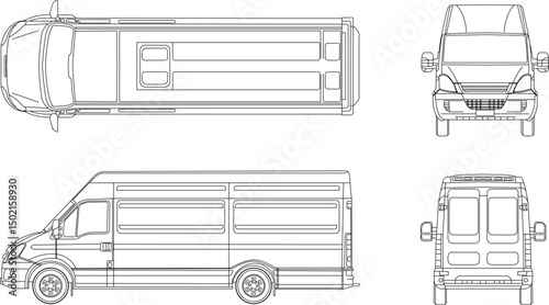 vector illustration sketch silhouette image design of a long-bodied caravan minivan car.