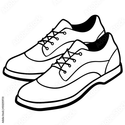 Minimal Shoe Vector on White Background