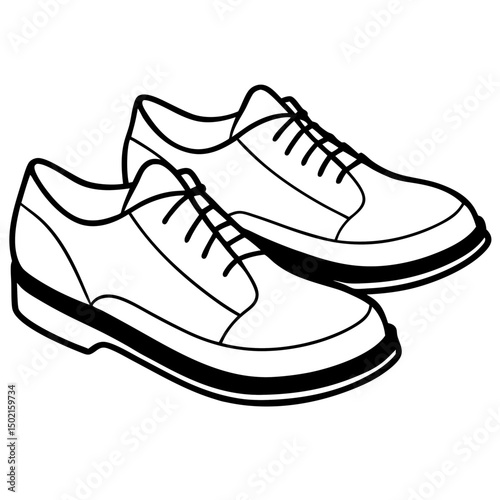 Minimal Shoe Vector on White Background