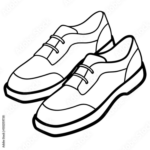Minimal Shoe Vector on White Background