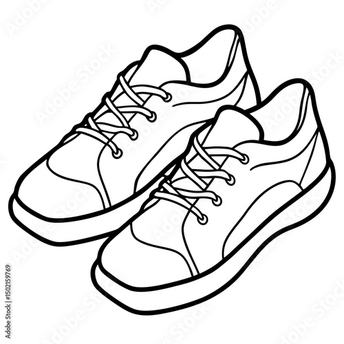 Minimal Shoe Vector on White Background