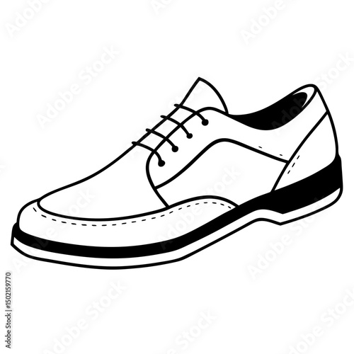Minimal Shoe Vector on White Background
