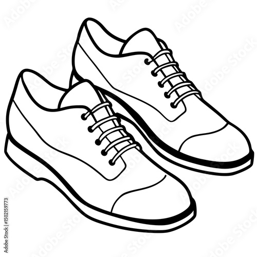 Minimal Shoe Vector on White Background